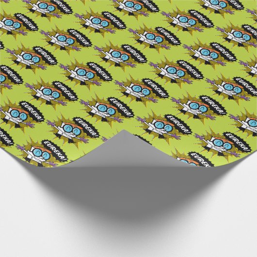 Dexter "Eureka!" Halftone Callout Grafisch Cadeaupapier (Hoek)