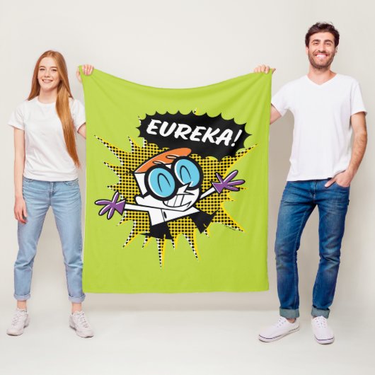 Dexter "Eureka!" Halftone Callout Grafisch Fleece Deken (In situ)