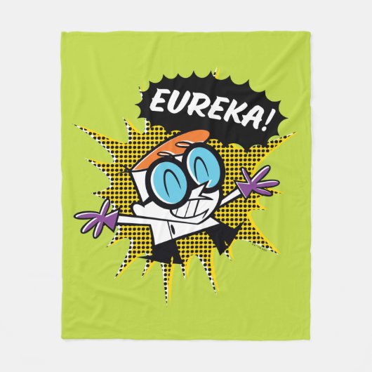 Dexter "Eureka!" Halftone Callout Grafisch Fleece Deken (Voorkant)