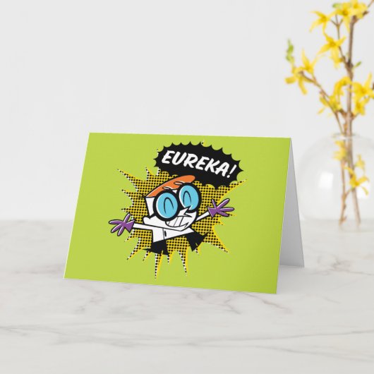 Dexter "Eureka!" Halftone Callout Grafisch Kaart (Gele Bloem)