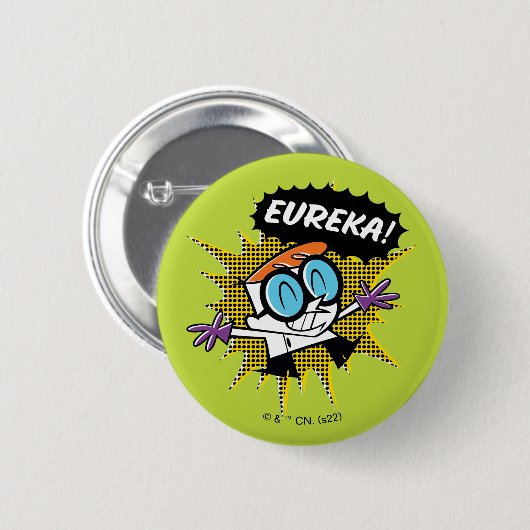 Dexter "Eureka!" Halftone Callout Grafisch Ronde Button 5,7 Cm (Voorkant /achterkant)
