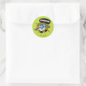 Dexter "Eureka!" Halftone Callout Grafisch Ronde Sticker (Tas)