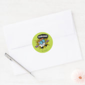 Dexter "Eureka!" Halftone Callout Grafisch Ronde Sticker (Envelop)