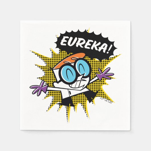 Dexter "Eureka!" Halftone Callout Grafisch Servet (Voorkant)