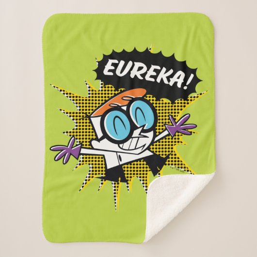 Dexter "Eureka!" Halftone Callout Grafisch Sherpa Deken (Voorkant)