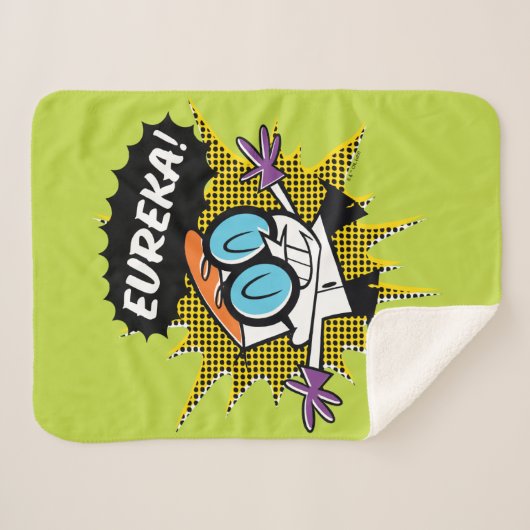Dexter "Eureka!" Halftone Callout Grafisch Sherpa Deken (Voorkant (horizontaal))