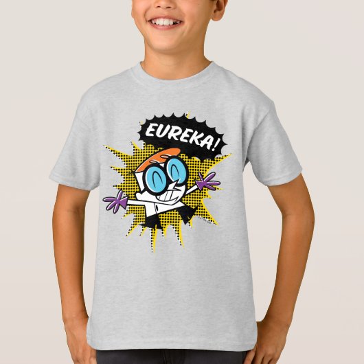 Dexter "Eureka!" Halftone Callout Grafisch T-shirt (Voorkant)