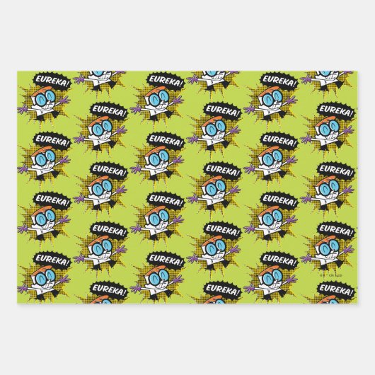 Dexter "Eureka!" Halftone Callout Graphic Inpakpapier Vel (Voorkant 3)