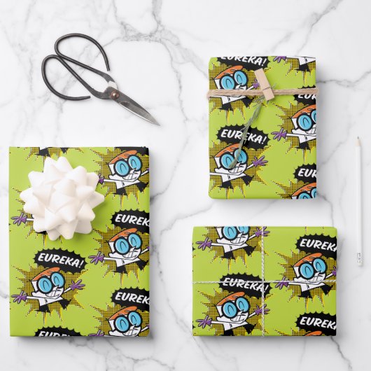 Dexter "Eureka!" Halftone Callout Graphic Inpakpapier Vel (Voorkant)