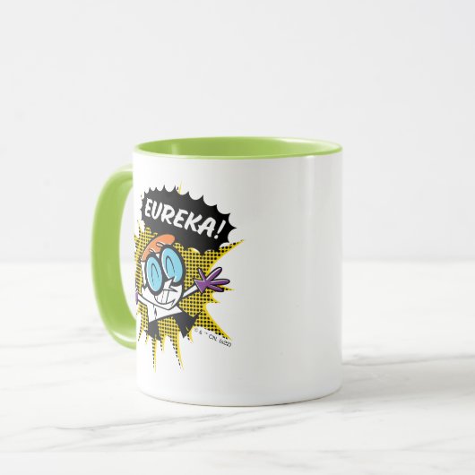 Dexter "Eureka!" Halftone Callout Graphic Mok (Voorkant links)