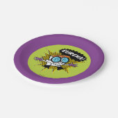 Dexter "Eureka!" Halftone Callout Graphic Papieren Bordje (Gekanteld)