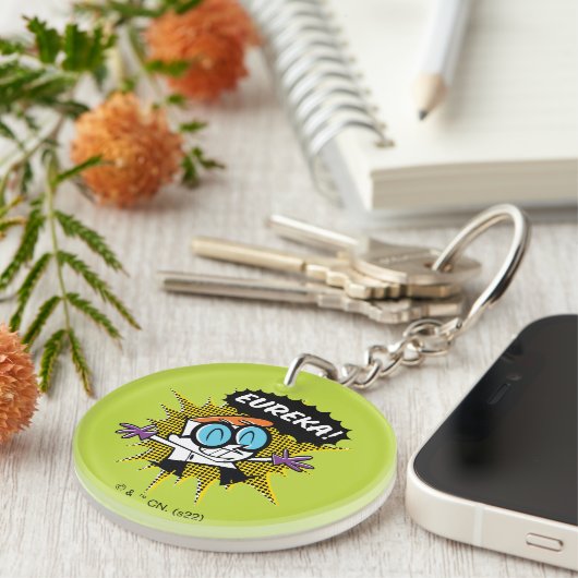 Dexter "Eureka!" Halftone Callout Graphic Sleutelhanger (Voorkant Rechts)