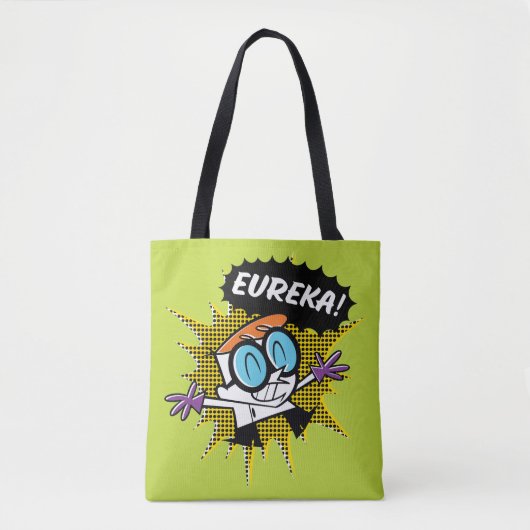 Dexter "Eureka!" Halftone Callout Graphic Tote Bag (Voorkant)