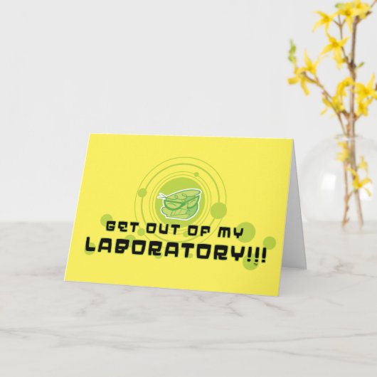 Dexter - ga uit mijn laboratorium!!! kaart (Gele Bloem)