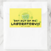 Dexter - ga uit mijn laboratorium!!! rechthoekige sticker (Tas)