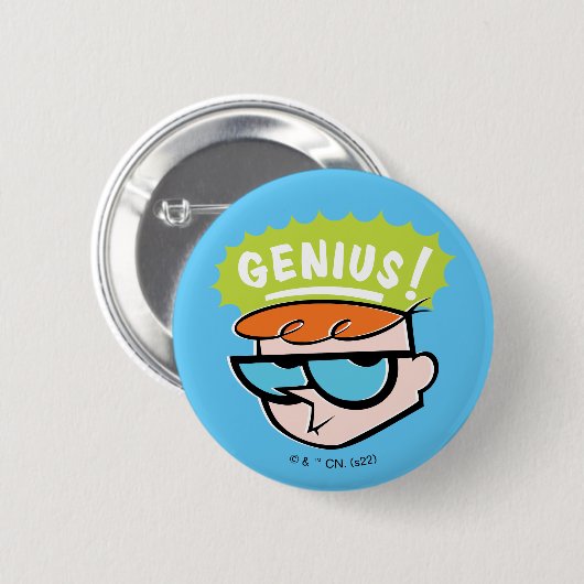 Dexter "Genius" Callout Graphic Ronde Button 5,7 Cm (Voorkant /achterkant)