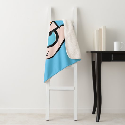 Dexter "Genius" Callout Graphic Sherpa Deken (In situ)