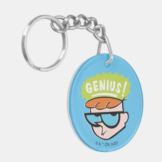 Dexter "Genius" Callout Graphic Sleutelhanger (Voorkant Links)