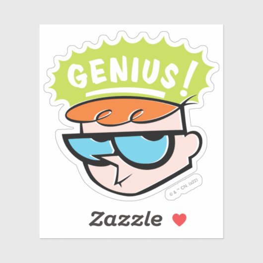 Dexter "Genius" Callout Graphic Sticker (Vel)