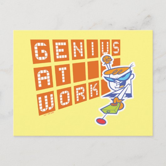 Dexter "Genius op het werk" Briefkaart (Voorkant)