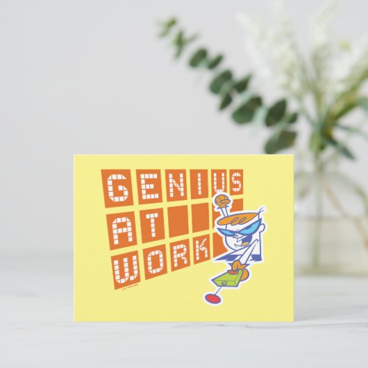 Dexter "Genius op het werk" Briefkaart (Staand voorkant)