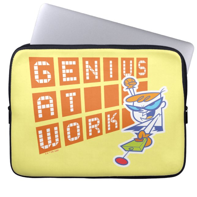 Dexter "Genius op het werk" Laptop Sleeve (Voorkant)