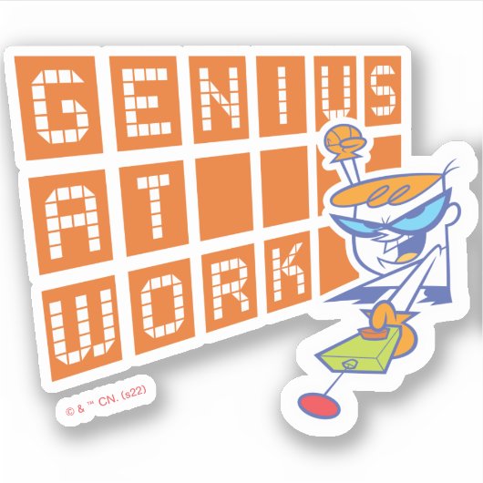 Dexter "Genius op het werk" Sticker (Voorkant)