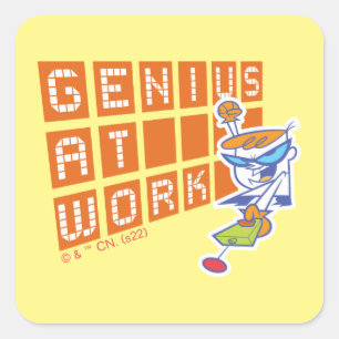 Dexter "Genius op het werk" Vierkante Sticker