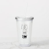 Dexter "Genius" Overzicht Grafisch Acryl Drinkbeker (Achterkant)