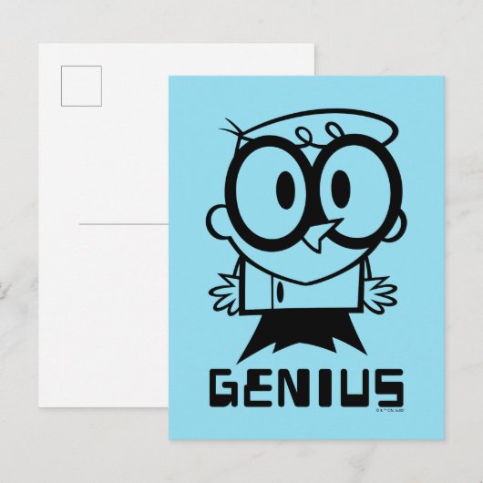 Dexter "Genius" Overzicht Grafisch Briefkaart (Voorkant / Achterkant)