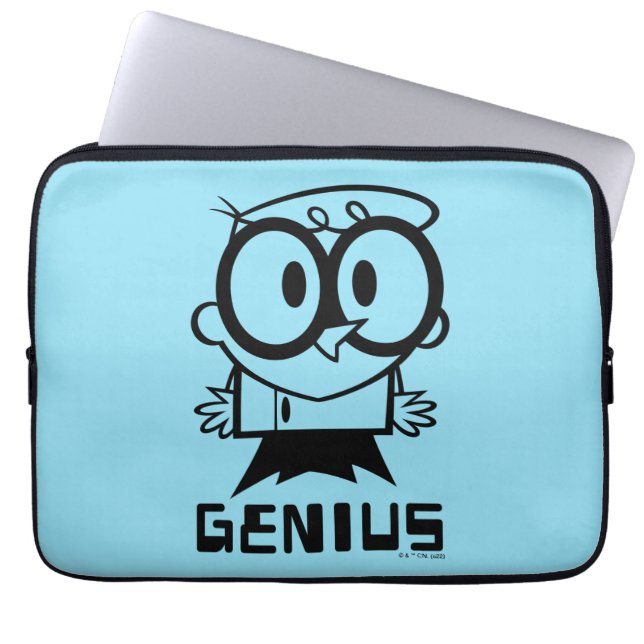 Dexter "Genius" Overzicht Grafisch Laptop Sleeve (Voorkant)
