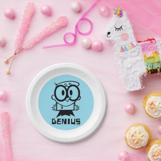 Dexter "Genius" Overzicht Grafisch Papieren Bordje (Feest)