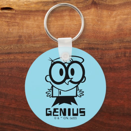 Dexter "Genius" Overzicht Grafisch Sleutelhanger (Voorkant)
