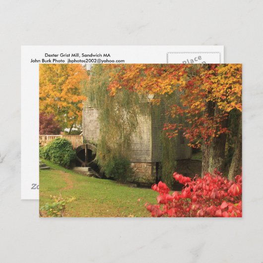 Dexter Grist Mill Sandwich Cape Cod Briefkaart (Voorkant / Achterkant)