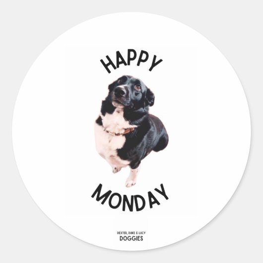 Dexter "Happy Monday" Stickers (Voorkant)