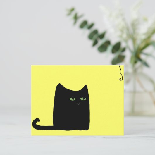 Dexter het Briefkaart van de Zwarte Kat van het Ve (Staand voorkant)