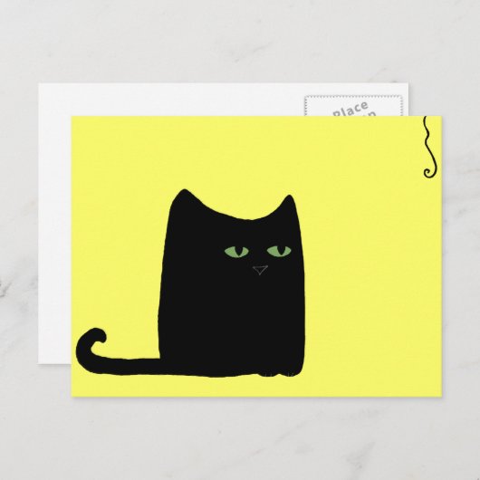 Dexter het Briefkaart van de Zwarte Kat van het Ve (Voorkant / Achterkant)