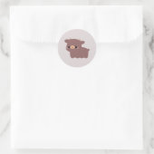 Dexter Koe Ronde Sticker (Tas)