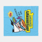 Dexter met afstandsbediening fleece deken (Voorkant (Horizontaal))