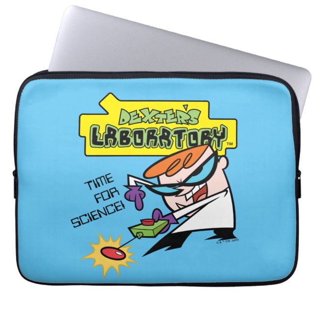 Dexter met afstandsbediening laptop sleeve (Voorkant)