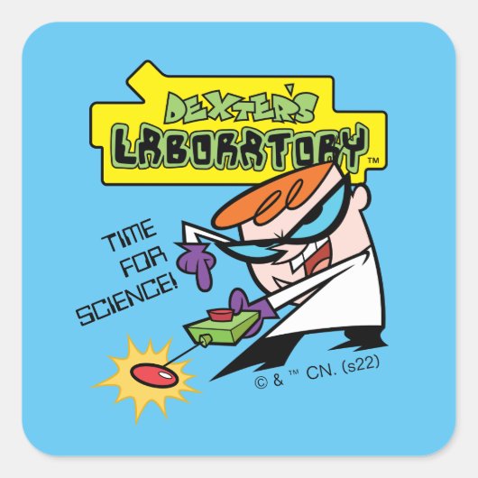 Dexter met afstandsbediening vierkante sticker (Voorkant)