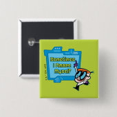 Dexter - Soms verbaas ik me zelf Vierkante Button 5,1 Cm (Voorkant /achterkant)