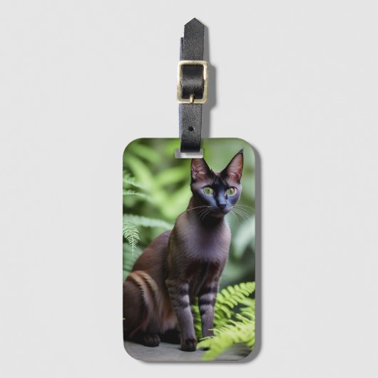 Dexter The Black Siamese Cat, Bagagelabel (Voorkant (verticaal))