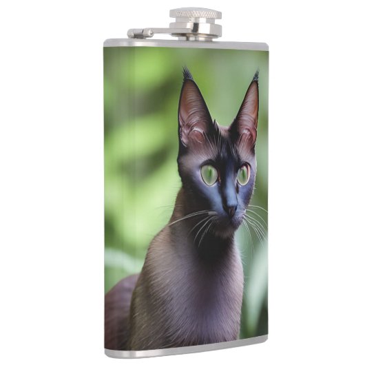 Dexter The Black Siamese Cat, Hip Flask Heupfles (Rechts)