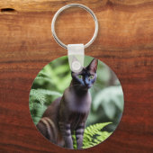 Dexter The Black Siamese Cat, Keyring Sleutelhanger (Achterkant)