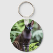 Dexter The Black Siamese Cat, Keyring Sleutelhanger (Achterkant)