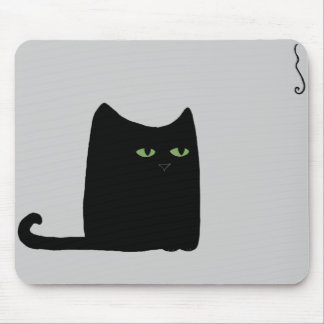 Dexter the Fat Black Cat Mousepad (aanpasbaar) Muismat