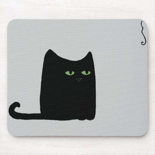 Dexter the Fat Black Cat Mousepad (aanpasbaar) Muismat (Voorkant)