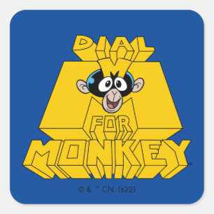 Dexter's Laboratory - Dial M for Monkey Vierkante Sticker
