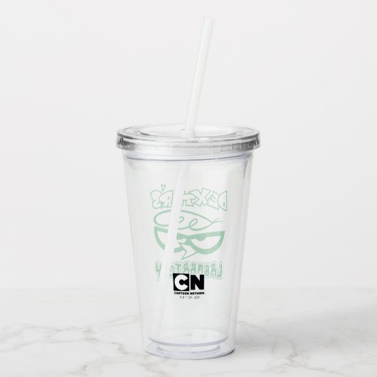 Dexter's Laboratory Face Logo Acryl Drinkbeker (Achterkant)